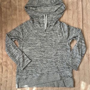 Calvin Klein heather gray asymmetric hem hoodie - medium